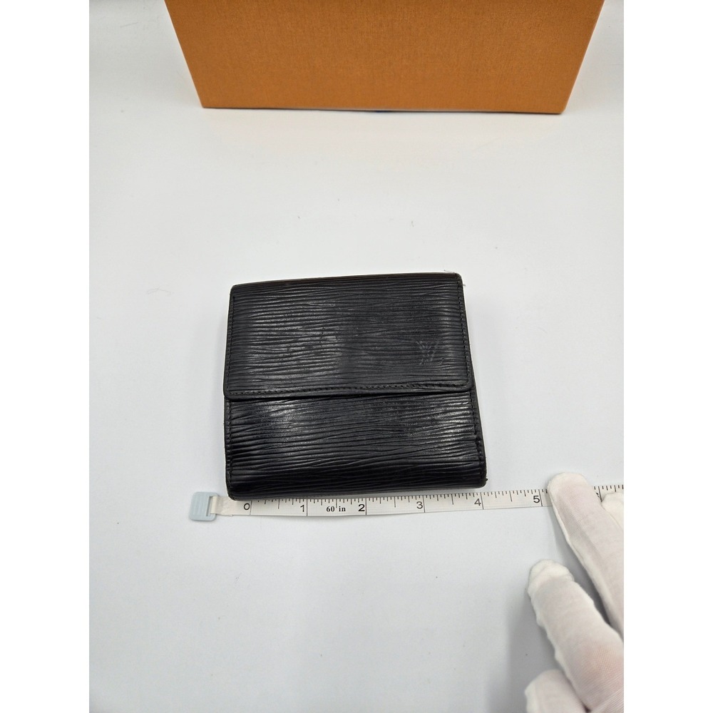 Louis Vuitton Black Epi Leather Compact Bifold Wallet Authentic Designer - Picture 10 of 11